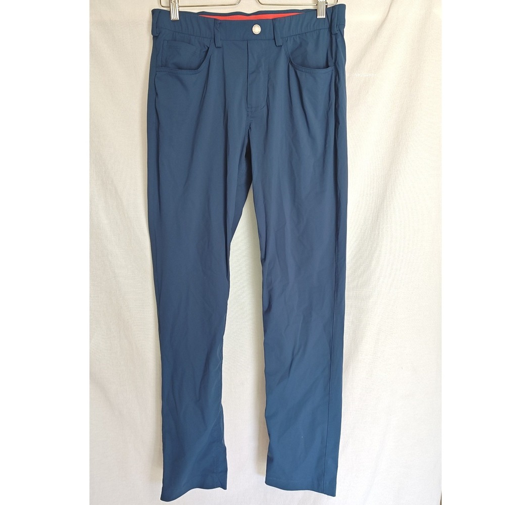 Redvanly Kent Pull-on Trouser Performance Golf Pants Blue Stretch Slim Fit M
